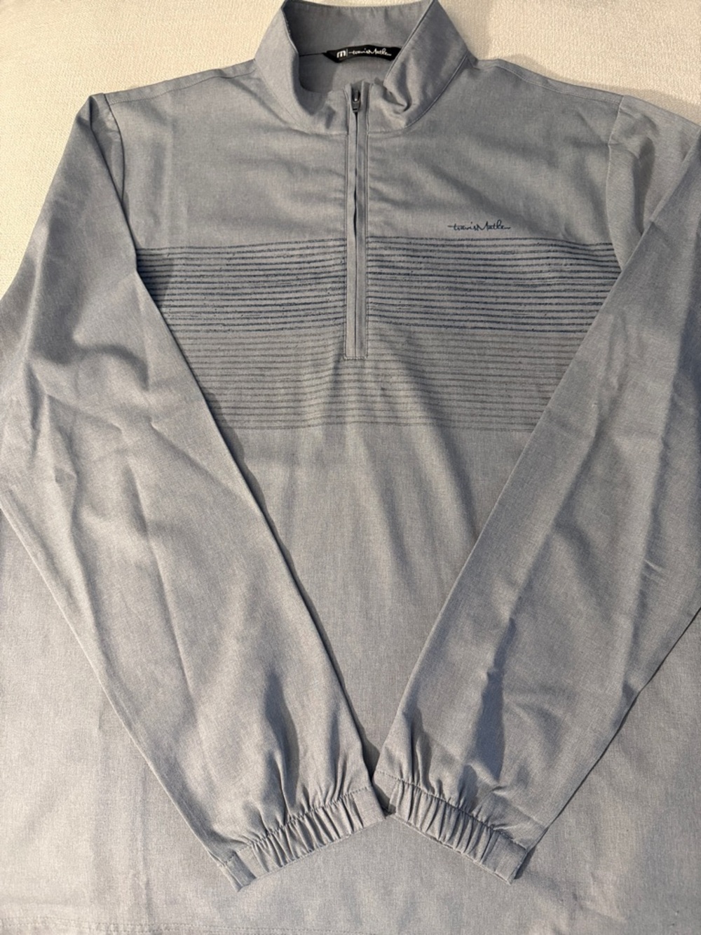 NWOT Travis Mathew Light Gray Quarter-Zip Pullover